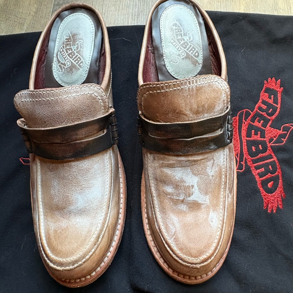 Freebird by Steven DistressedLeather Slip-on Loafers